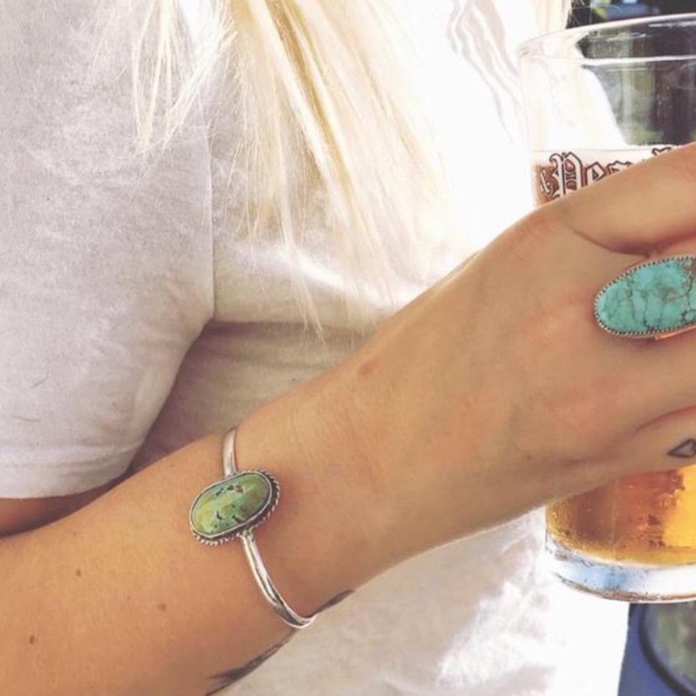 Turquoise sterling cuff